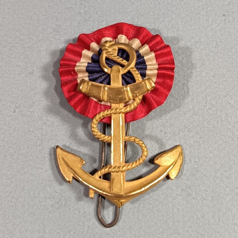 ATTRIBUT OU ANCRE DE KEPI D'OFFICIERS ET ADJUDANTS MODELE 1886 OFFICIER DU TRES TROUPES COLONIALES ET DE MARINE